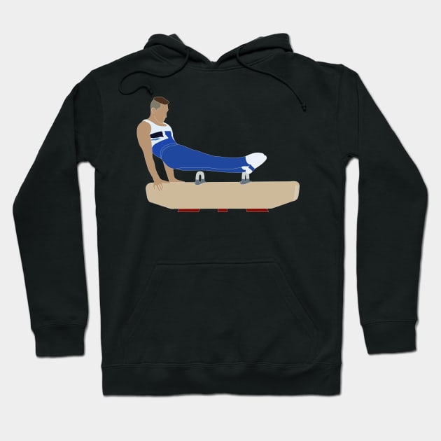 Male Gymnast Hoodie by sportartbubble